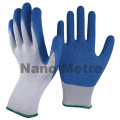 Gants en latex bleu enduit de polycotton gris NMSAFETY